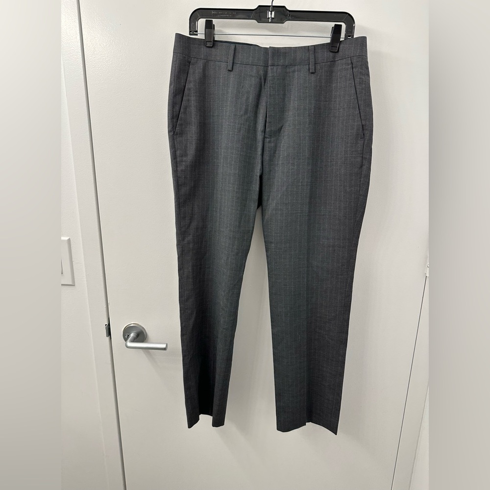 Bonobos Mens Dress Pants Grey Check/Stripe